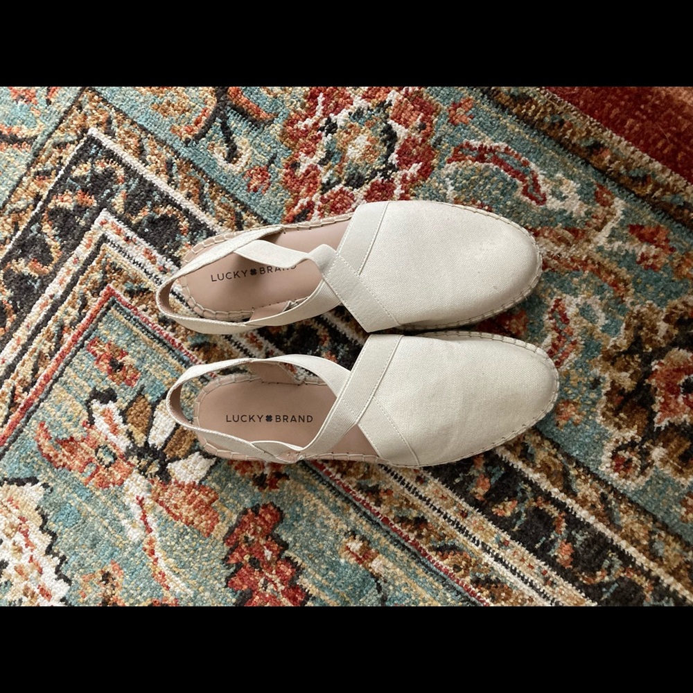 Lucky Brand Flat Canvas Shoes, Size 8